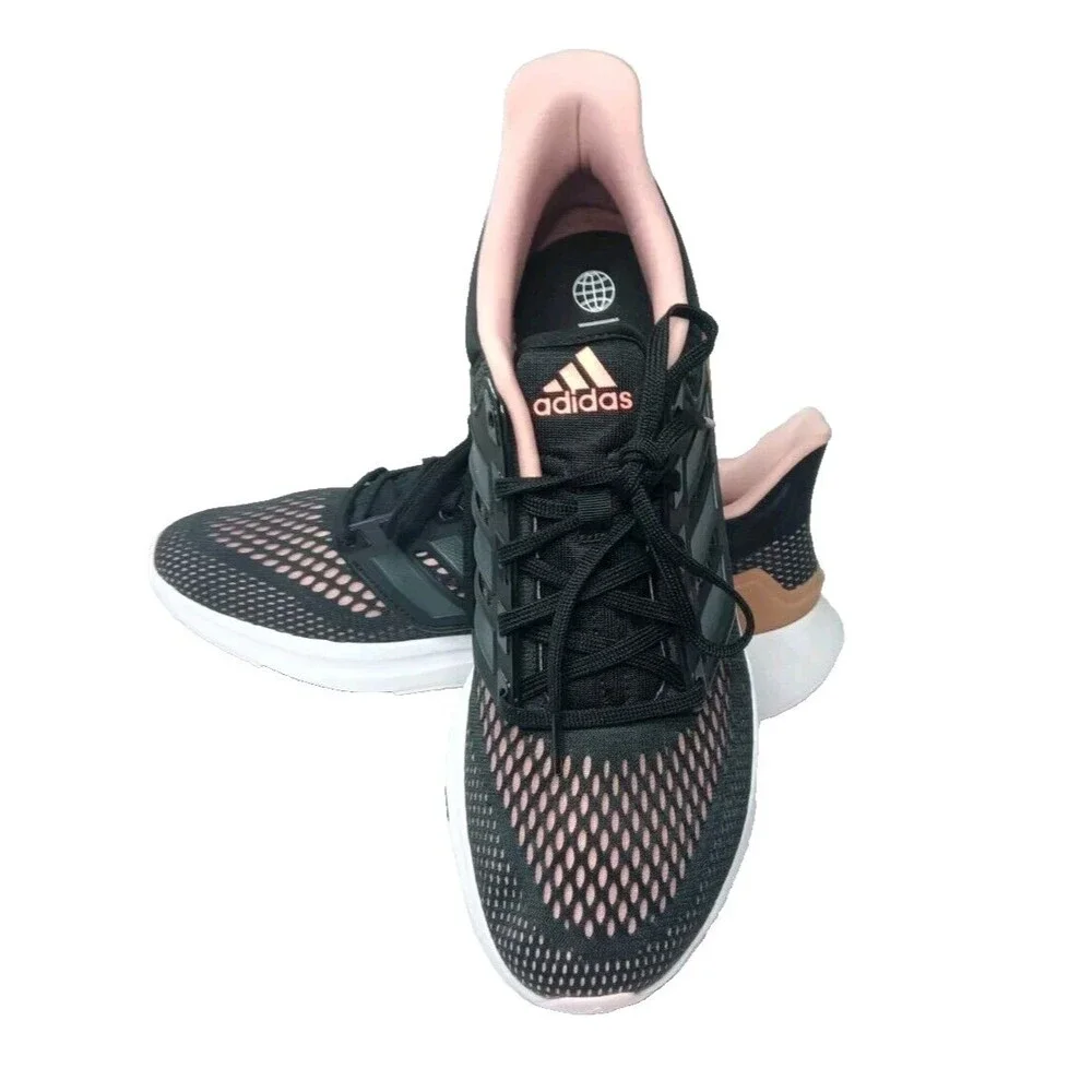 Adidas EQ21 Run Shoes Women's Size 10 Black & Mauve GZ0589